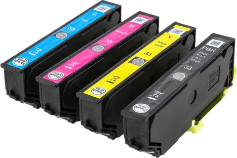 Cyan, magenta, yellow and black ink cartridges