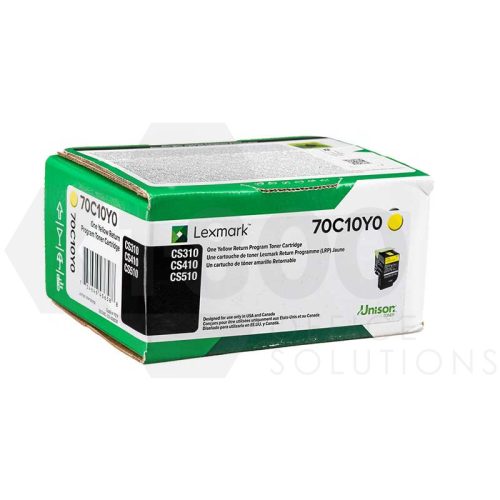 Lexmark 70C10Y0 Yellow Toner (Standard Yield) - Image 1
