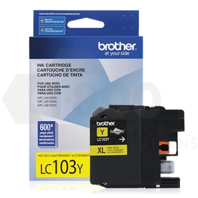 Brother LC103Y High Yield Yellow Ink Cartridge