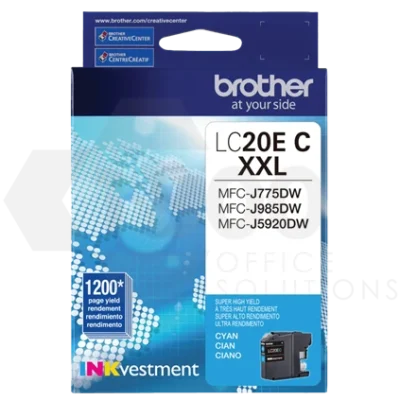 Brother LC20EC Extended Yield Cyan Ink Cartridge