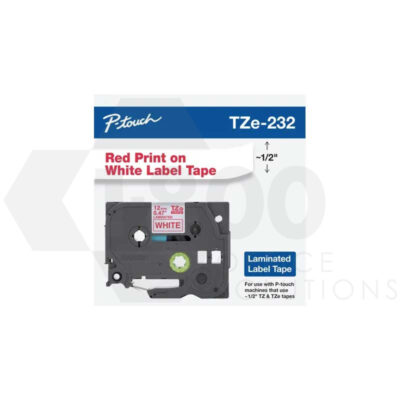 Brother TZE232 white label tape (Standard Yield)